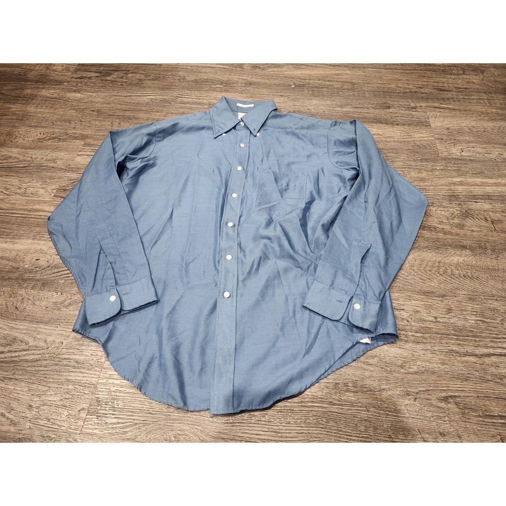 Eagle Shirtmaker For The Regiment Blue Vintage Mens Button Down No Size See...